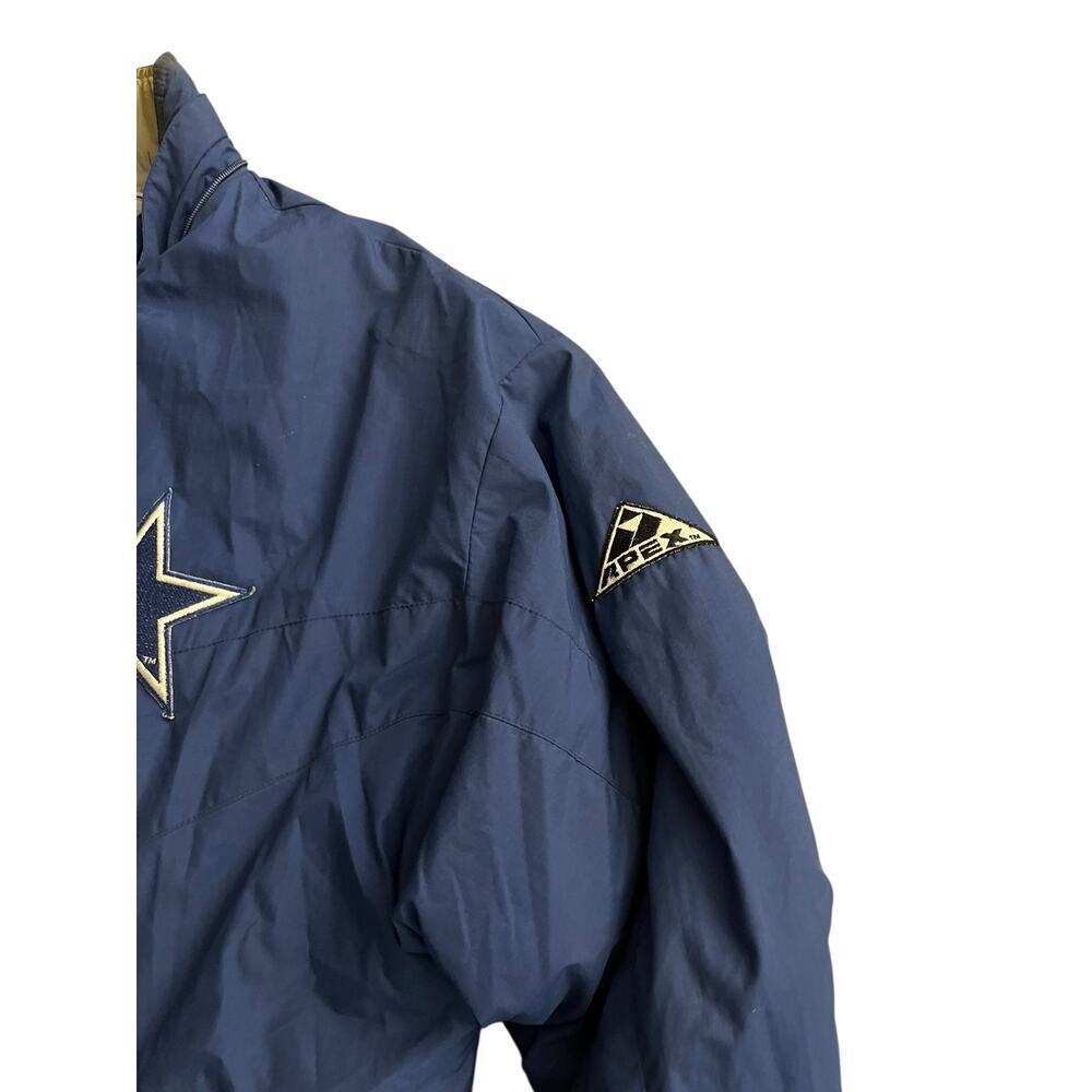 Vtg 1990s Mens Sz XL Pro Line APEX ONE Dallas Cowboys Logo Jacket Blue - Picture 2 of 7